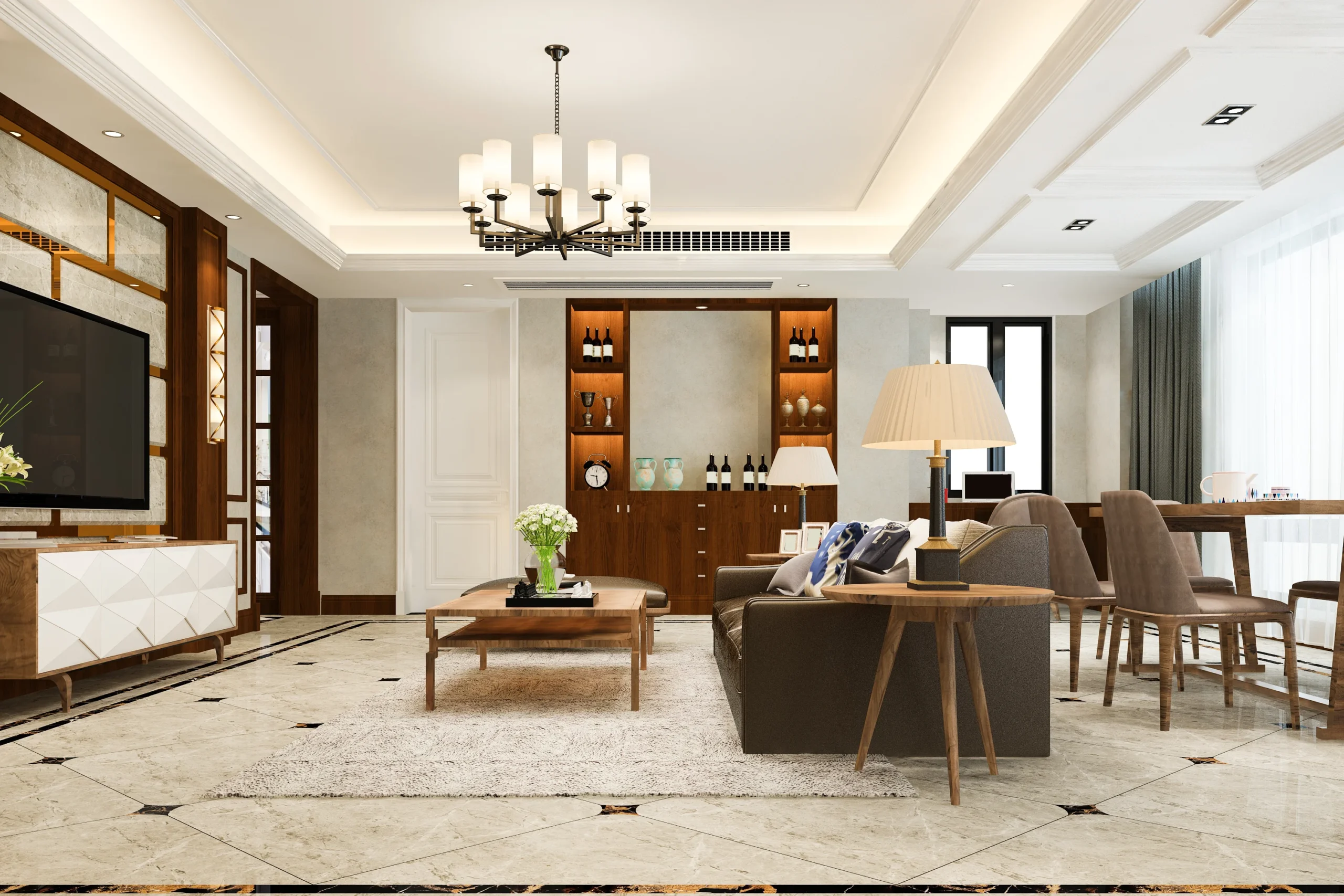 modern luxury apartment interior in Noida